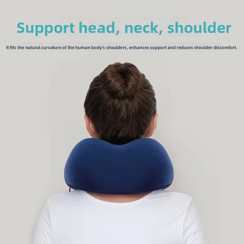 U‑Shaped Foam Travel Neck Pillow Soft Massage Cervical Support Headrest For Airplane Car Office Rest Bedding Travel Accessory
