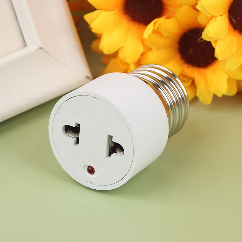 1PC E26 E27 Screw B22 Bayonet Lamp Holder  To US EU AC Power Plug Adapter Converter Socket Light Head Converter