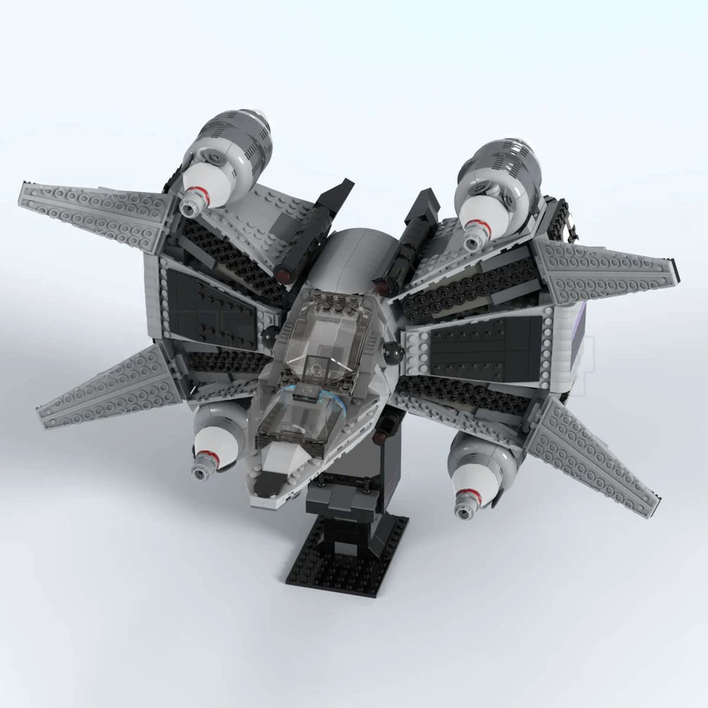 MOC Last Starfighters Gunstar Building Block Set Space Starship Brick Model Mechanics Space Shuttle Building Block Toy for Kids