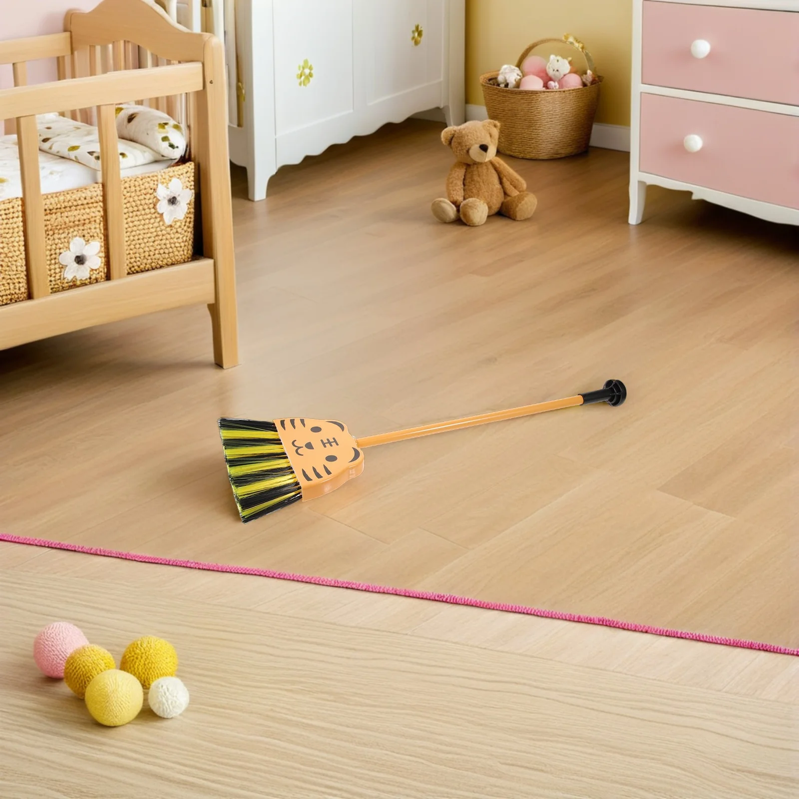 2 stuks kinderreinigingsset mini bezem en stoffer tijger ontwerp leuk fantasiespel educatieve hulpmiddelen voor jongens en meisjes kleuterschool