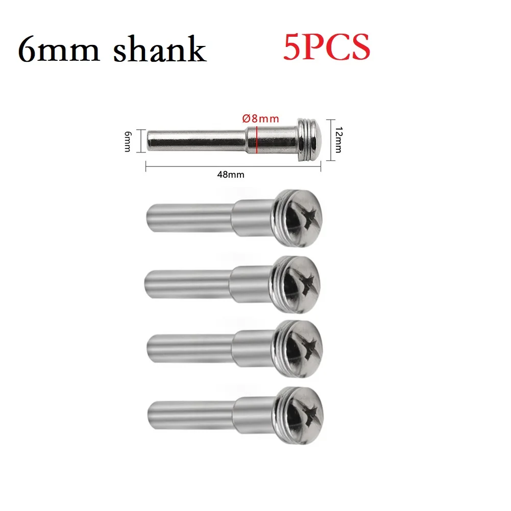 

5pcs 3.17/6mm Steel Screw Mandrel Shank For Cutting Polishing Wheel Rotary Tool Home Polishing Power Tools Replacem Spare Parts