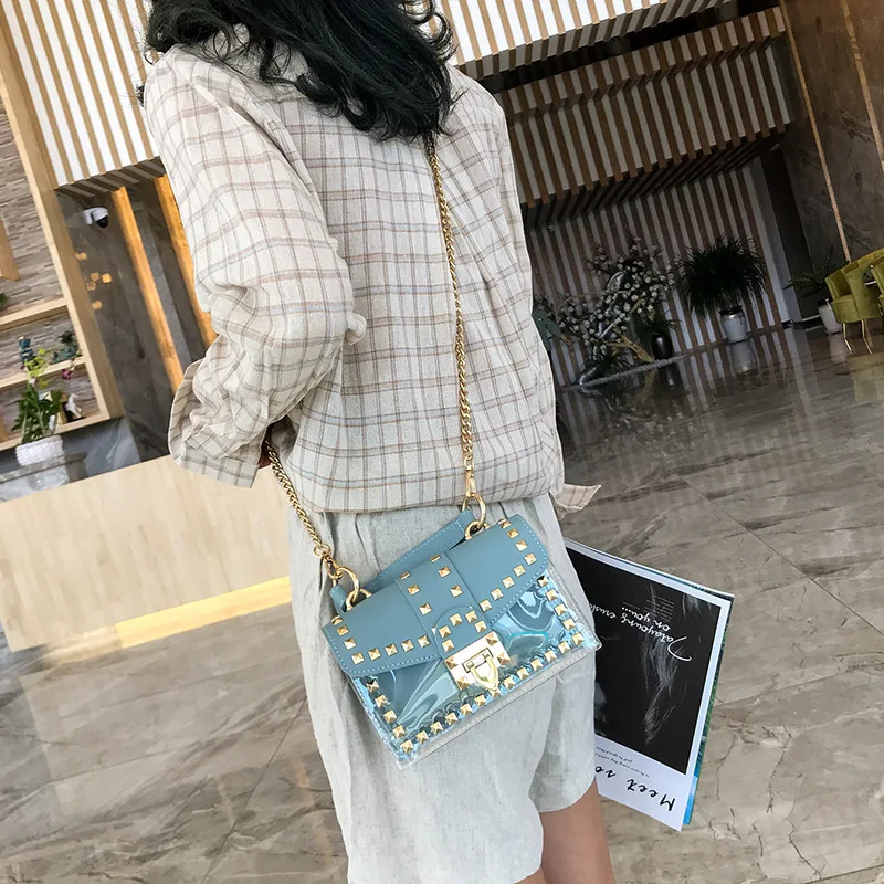 Vintage Chains Women\'s Crossbody Handbags White Small Square Bag Luxury Designer Sling Bag Candy Color Ita Summer Mini Purse New