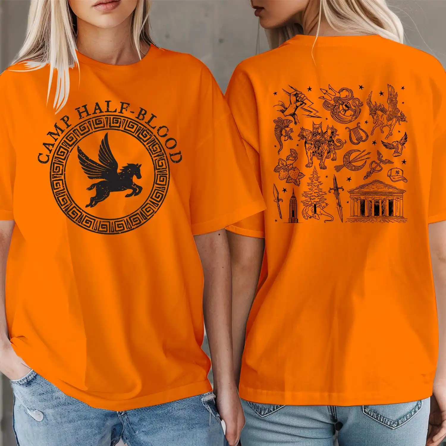 Camp Half-Blood Shirt, Long Island Sound Halloween Costume, Percy Jackson Print Tee T-shirt