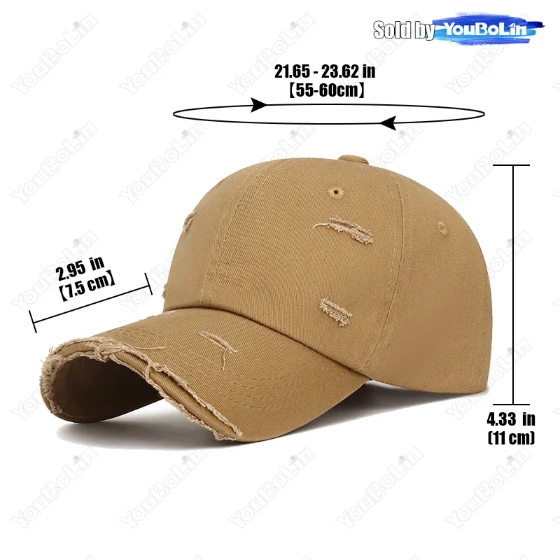 Универсальная бейсболка в корейском стиле с новой дыркой для мужчин и женщин, индивидуальная однотонная хлопковая повседневная шляпа от солнца с летающим краем