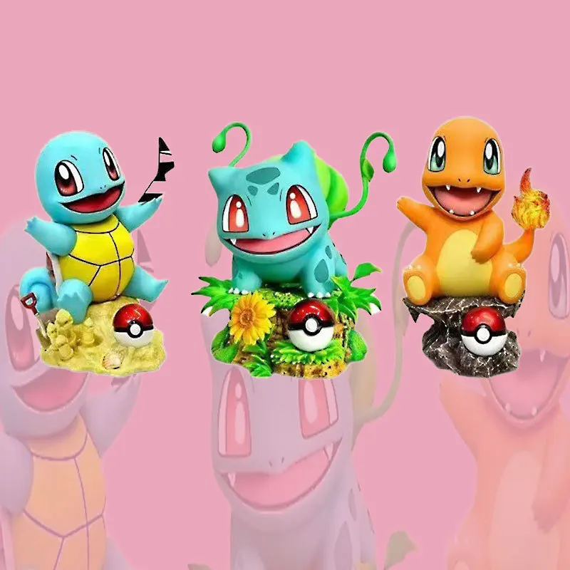 

Аниме-фигурка покемона, 10 см, Bulbasaur Charizard Squirtle, коллекционная модель из ПВХ, статуэтка, настольные декоративные украшения, подарок для мальчиков