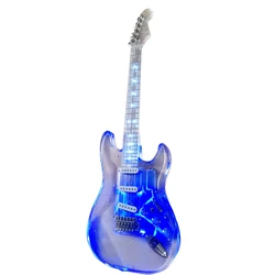 Good quality ST acrylic electric guitar with blue led light electricas electro electrique guitare guiter guitarra gitar guitars