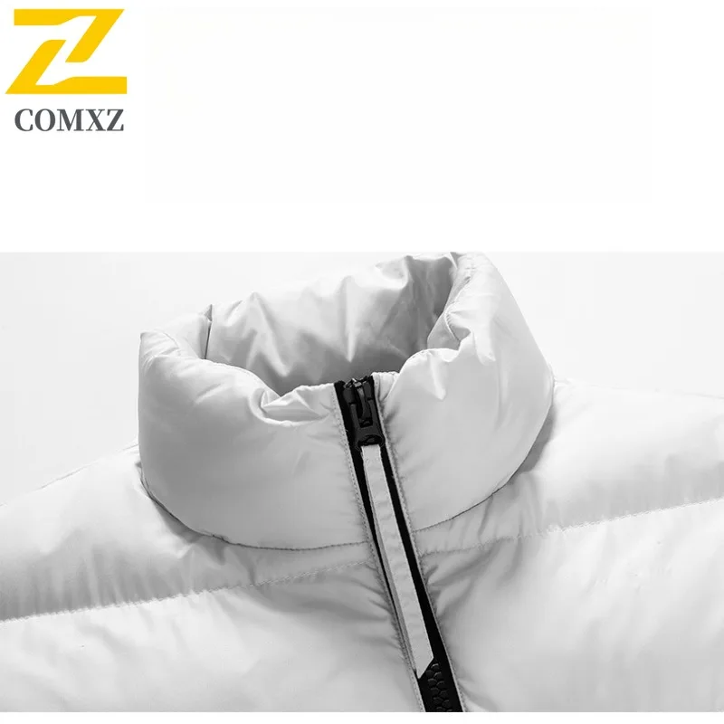 Men's Padding Coat Stand Collar Solid Color Lightweight Casual Outdoor Travel Winter Jacket Warm Ski Cold Proof Bread Jacket