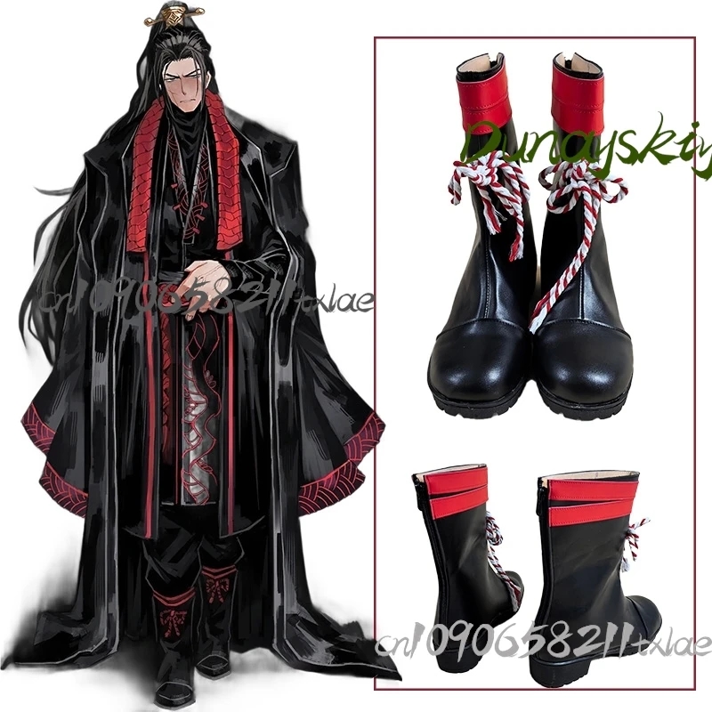 

Limbus Company аниме игра реквизит для косплея Jia Qiu китайские крутые черные красные ботинки зимние теплые фанаты подарки карнавал на каждый день Хэллоуин