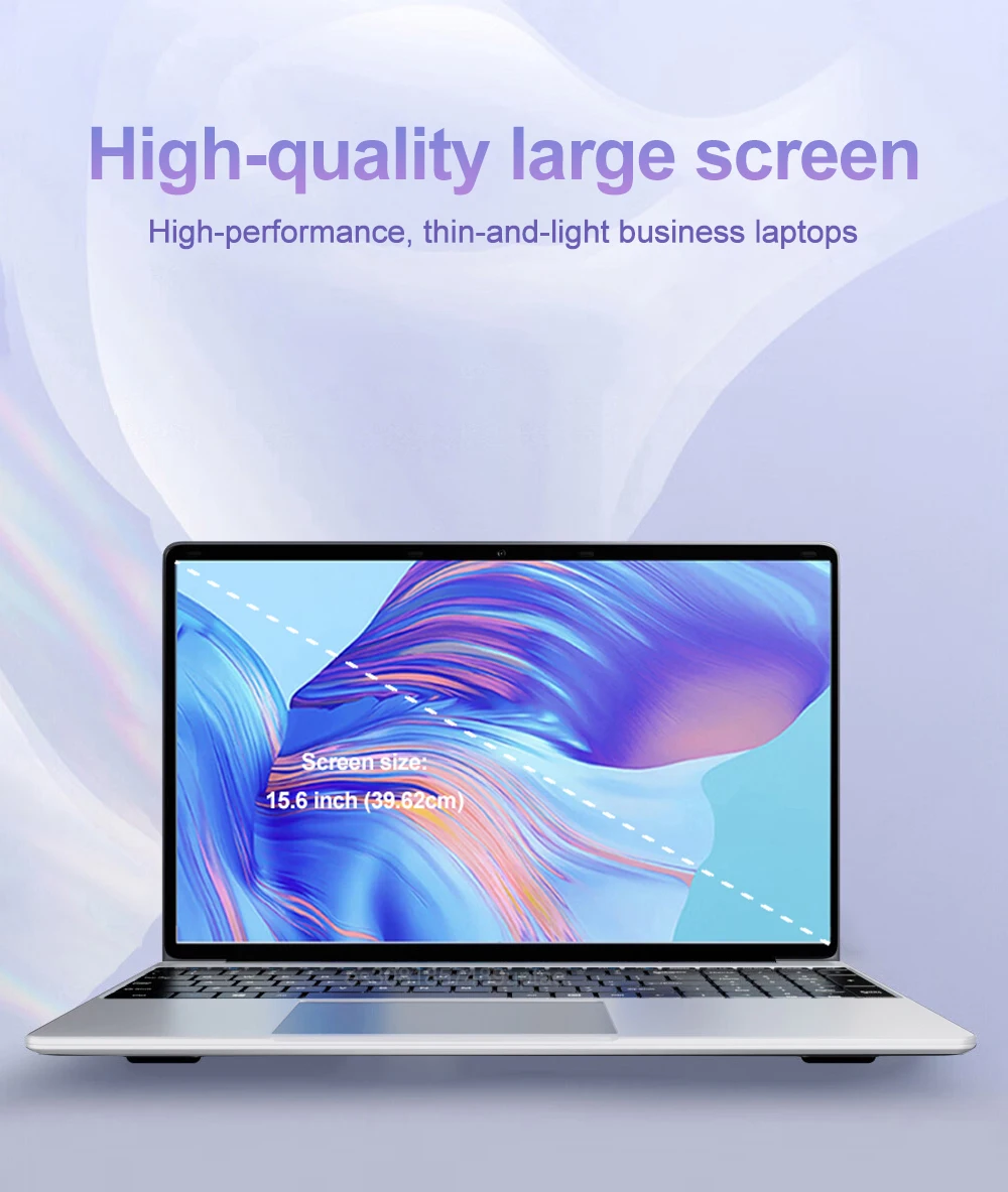 LENO 15.6" Laptop Ultra Slim Windows 11 Intel N3700 16GB RAM 2TB SSD Notebook Gamer 1920*1080 Display Office Study Computer PC