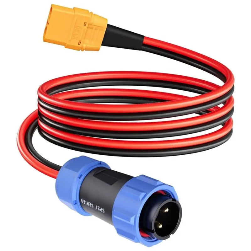 [NEW!】 XT90 Female To SP21 Adapter Cable- 12AWG 1.85M 6FT For Power Station, Solar Generator, Drones, RC Car Applications
