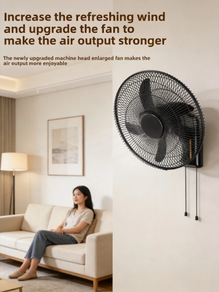 Wall Mounted Electric Fan High Wind Remote Control Shaking Head Fan For Home Commercial Industrial Use