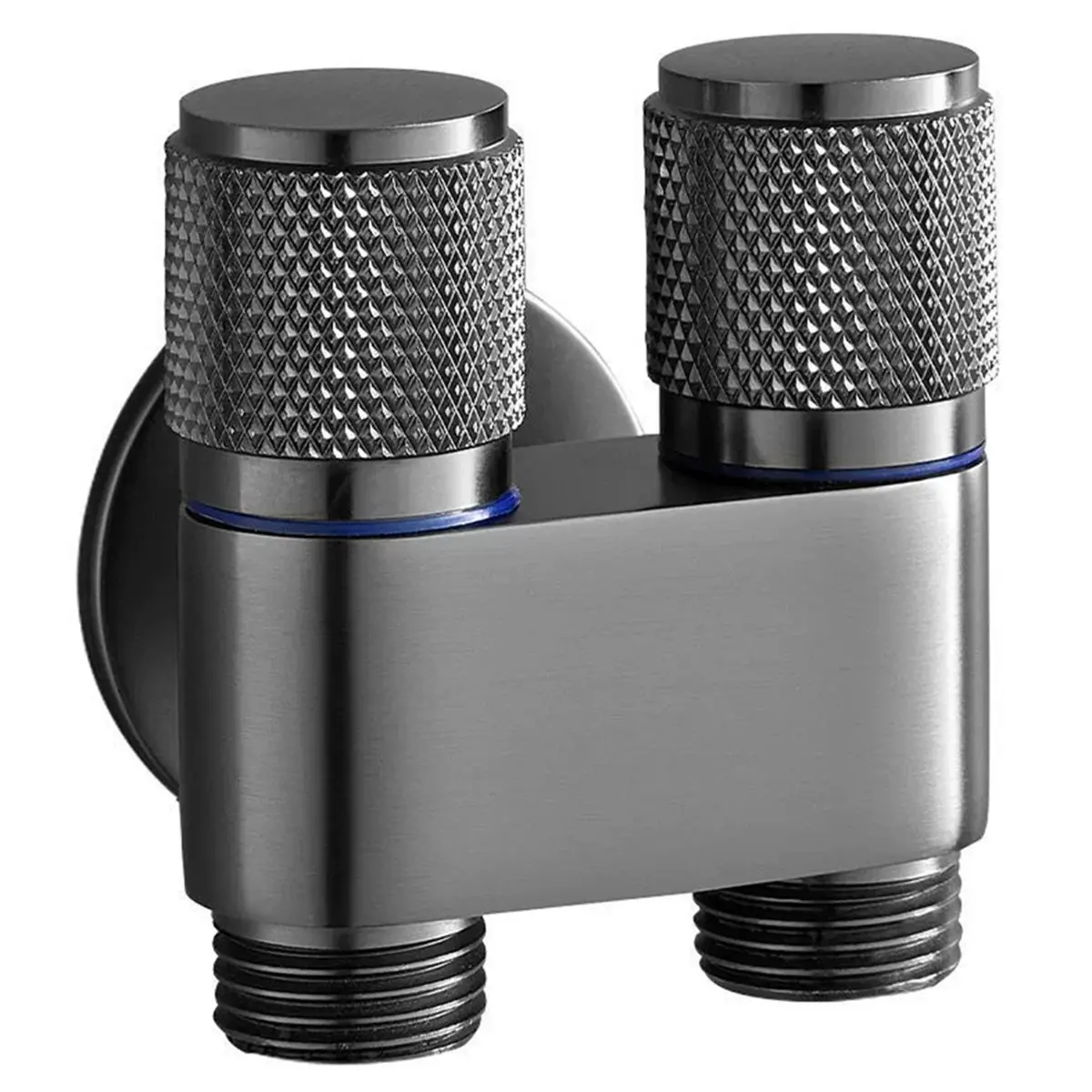 A45I 1-in-2-Out Dual Control Valve, G1/2 Double Control Washing Machine Toilet Triangle Valve for Bidet and Bathroom Cleaning