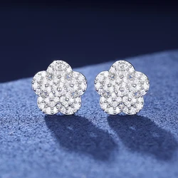 Original Test Passed D Color Moissanite Diamond Star Studs Earrings for Men Women Pure 925 Sterling Silver Wedding Jewelry Gifts