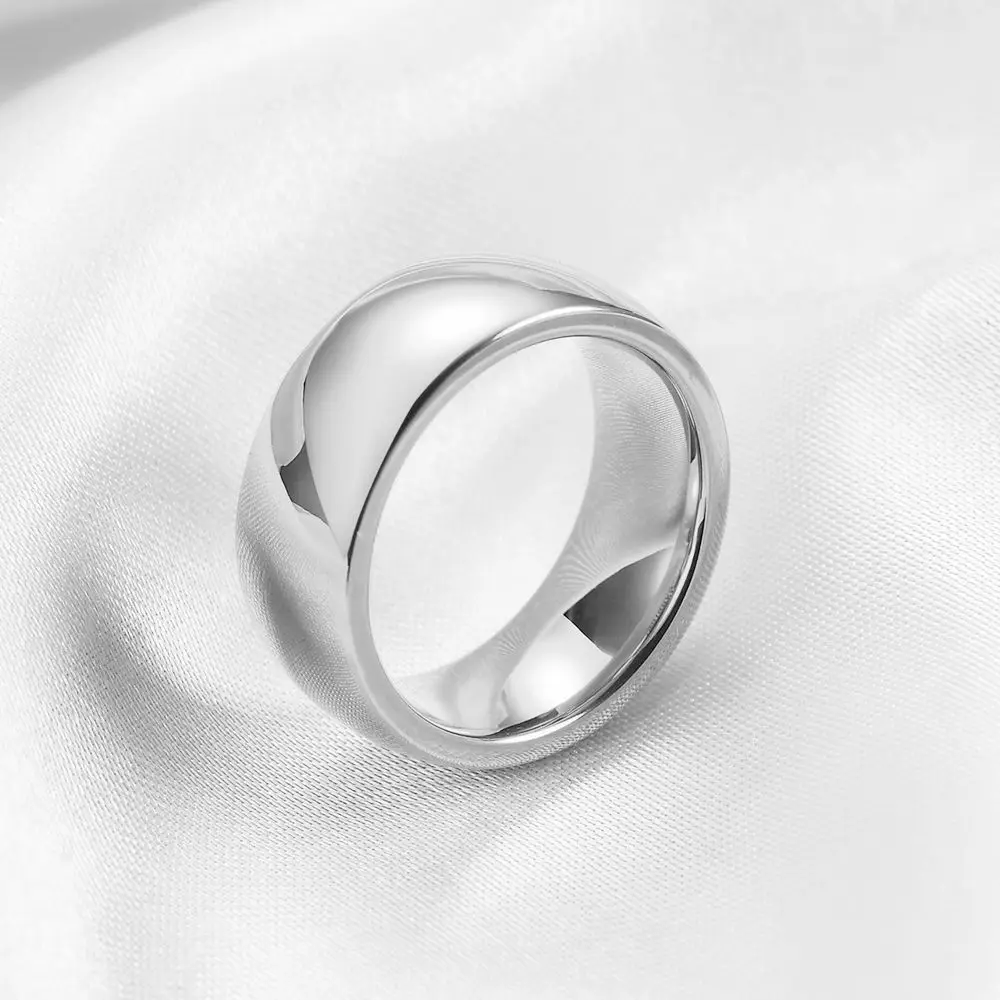 VQYSKO Vintage Wolfram Ring für Männer Glatte Plain Paar Ringe Punk Stil Mode Ring Schmuck Zubehör Großhandel – Detail 12