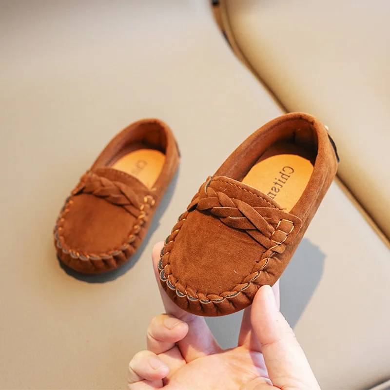 เด็กผู้หญิงรองเท้าLoafers Slip-Onเด็กทารกหนังนิ่มหนังนุ่มสบายๆรองเท้าเด็กวัยหัดเดินเด็กรองเท้าสบาย 21-35