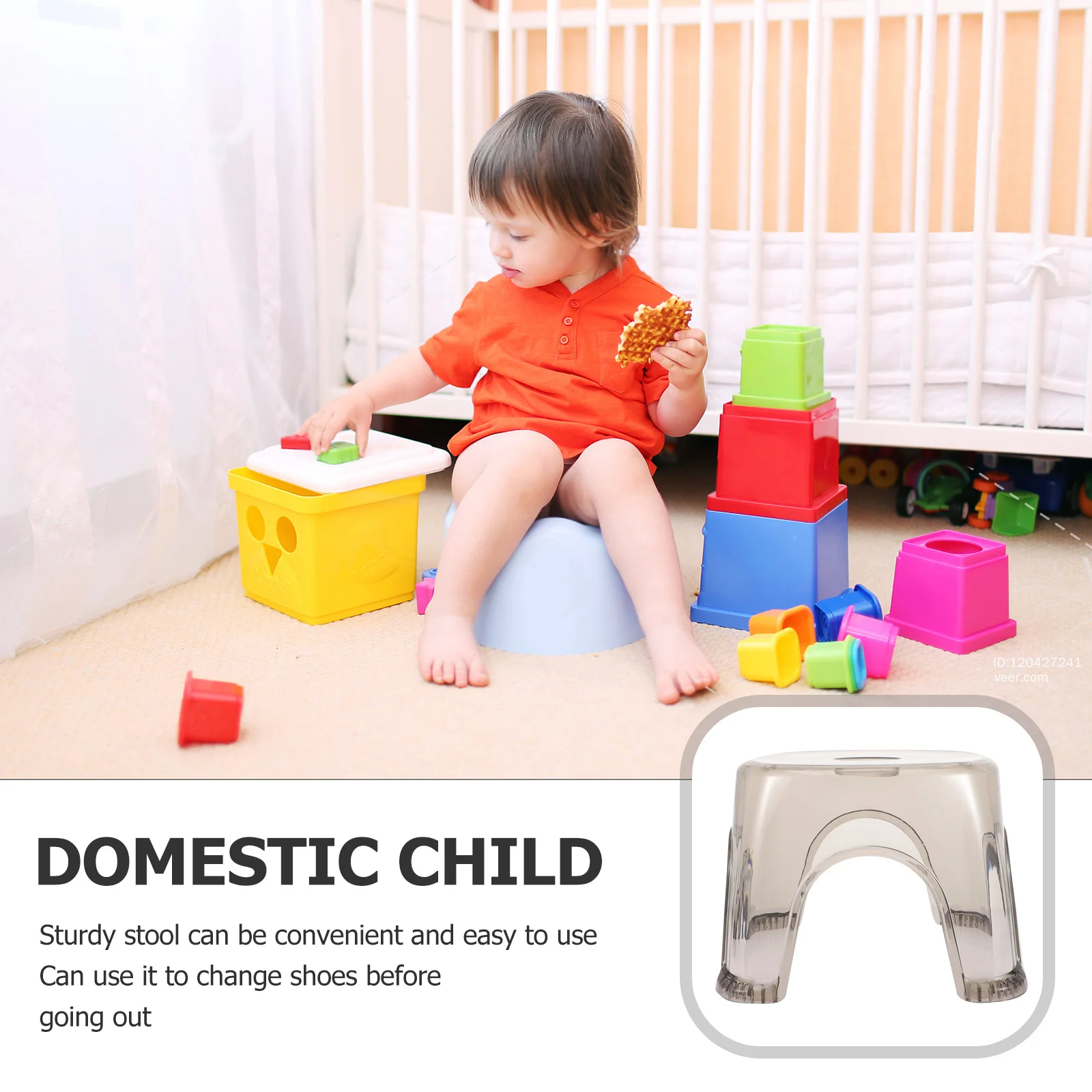 2pcs Plastic Small Step For Kids Lightweight Household Foot Stool Shoe Changing Stool Bathroom Living Room Bedroom Outdoor Use