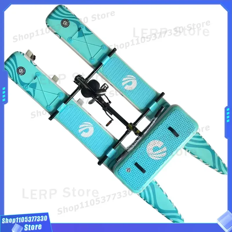Favorite New Design Aluminum Drop Stitch Inflatable 2 Person Water Bike Pedalo Pedal Boat