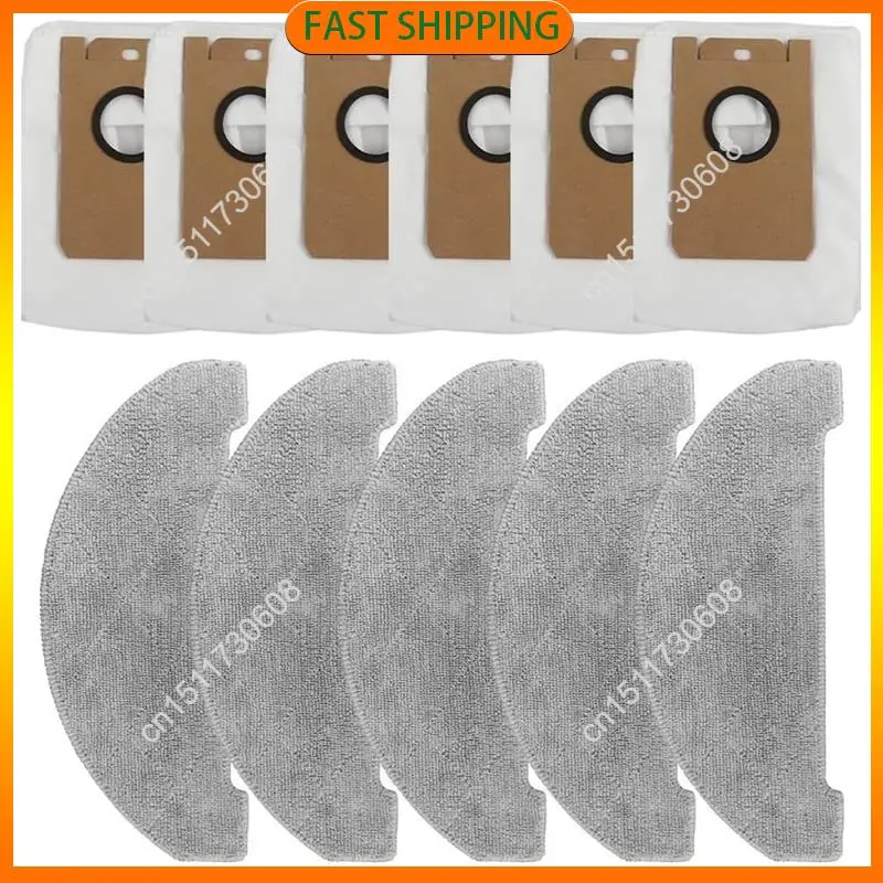 اشتري الآن لـ Cleanova W11 ملحقات المكنسة الكهربائية الروبوتية ذاتية التفريغ كيس الغبار ممسحة القماش طقم استبدال