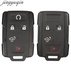 Jingyuqin Remote Car Key Case Shell M3N32337200 per Chevrolet Suburban Tahoe Silverado Canyon GMC Pickup 3 + 1/4 + 1 pulsanti nero