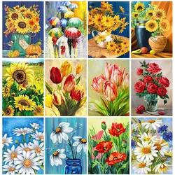 5D DIY Diamond Painting Kit Floral Landscape Cross Diamond Embroidery Painting Full Round Diamond Mosaic Home Decor Gift