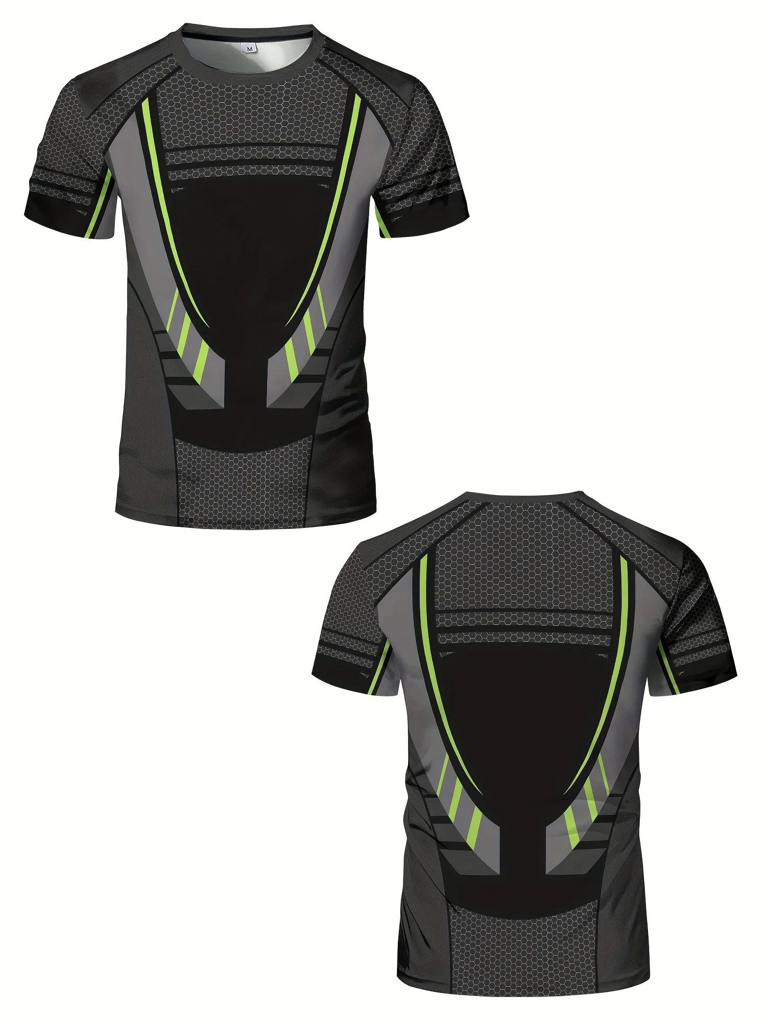 MensMuscle Training Gym T Shirt Muscle PattenS ports Jogging Short Sleeve Tees Quick Drying Running  Men Oversized Clothing Tops view 6