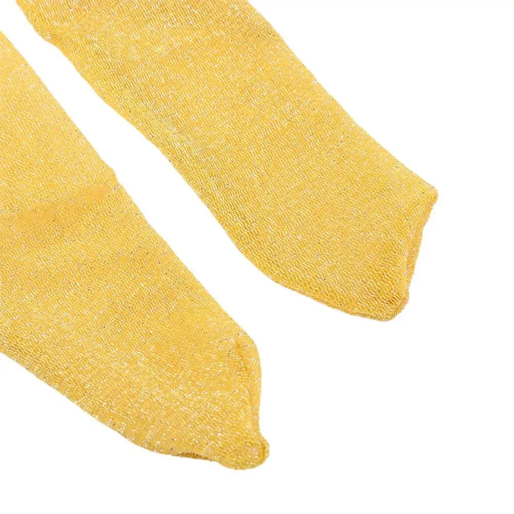 Summer Breathable Transparent Simple Elastic Gauze Shiny Glitter Silk Hosiery Women Thin Socks Korean Style Socks