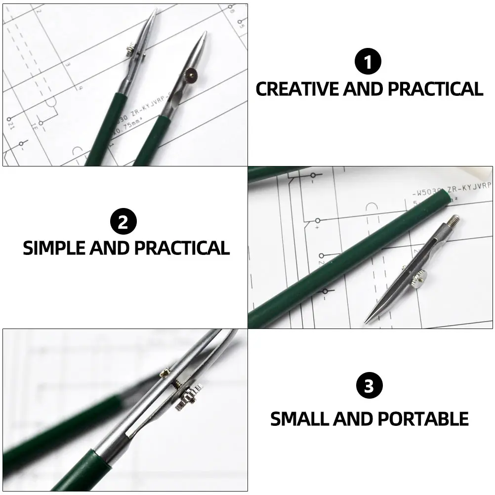 

2 Pcs Drawing Pens Linear Duckbill Cross-Hinged ART Ruling Spring for Fine Lines Ink Green Work