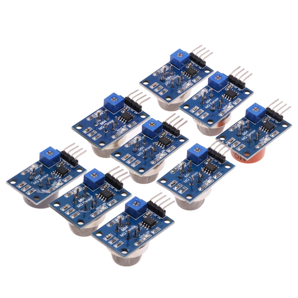 9PCS/1Lot Gas Detection Sensor Module MQ-2 MQ-3 MQ-4 MQ-5 MQ-6 MQ-7 MQ-8 MQ-9 MQ-135 Sensor Module Gas Sensor Starter Kit