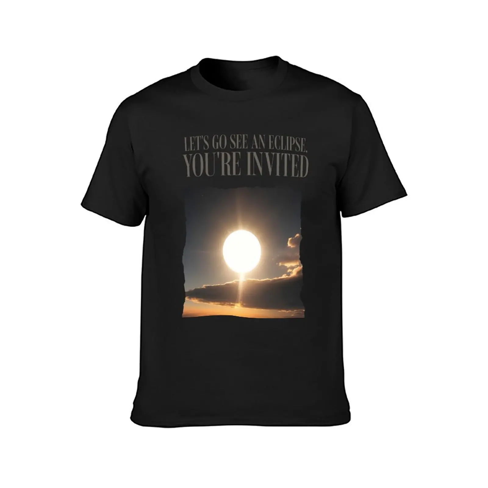 Illuminating Digital Art: Eclipse and its Cosmic Radiance T-Shirt oversized cute tops vintage clothes mens workout shirts