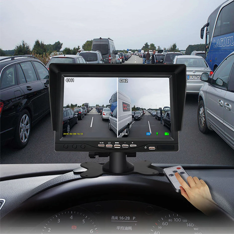 GreenYi 1920*1080 Recording DVR 2 Truck Backup Camera AHD Night Vision with 7\