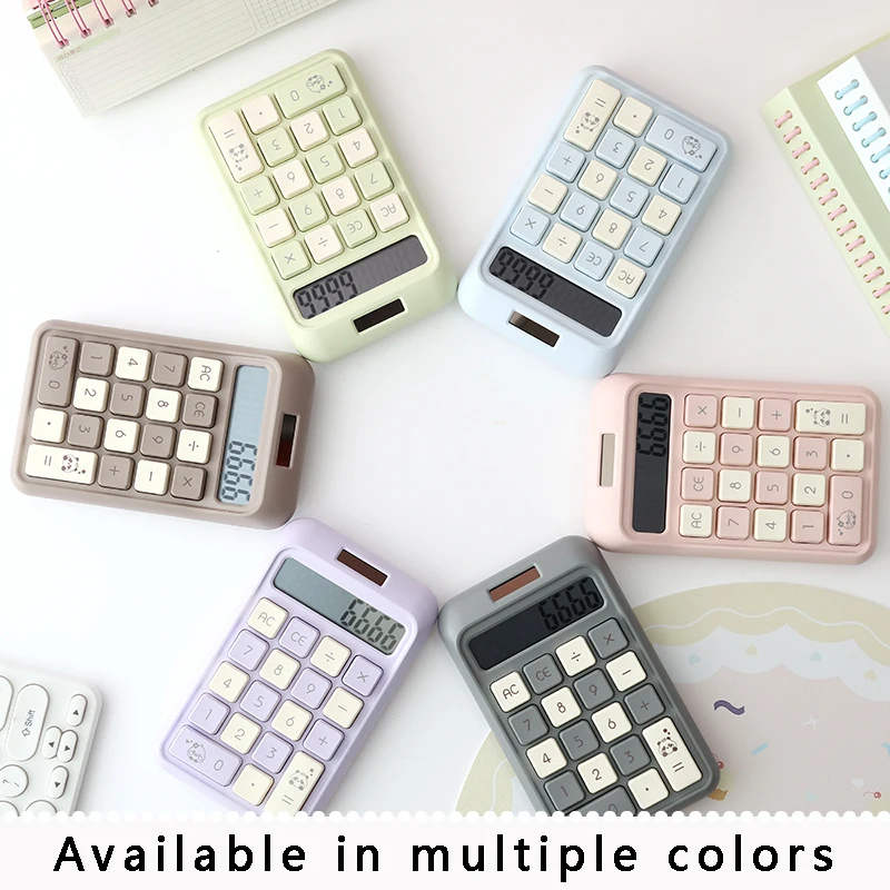 1 Cute Color Desktop 8-bit Big Screen Computer for Students with Big Buttons of Office Calculator