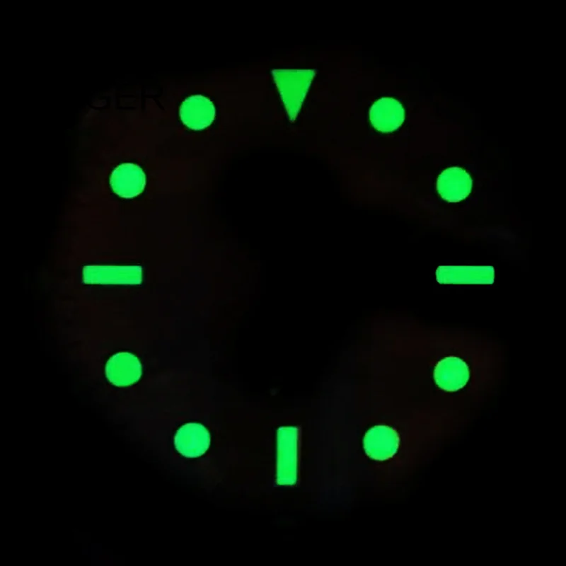 BLIGER 33mm Watch Dial  Black Grey Dial Green Luminous Fit NH35 NH36 MingZhu2813MIYOTA8215PT5000 Movement Fit 43mm Watch Case