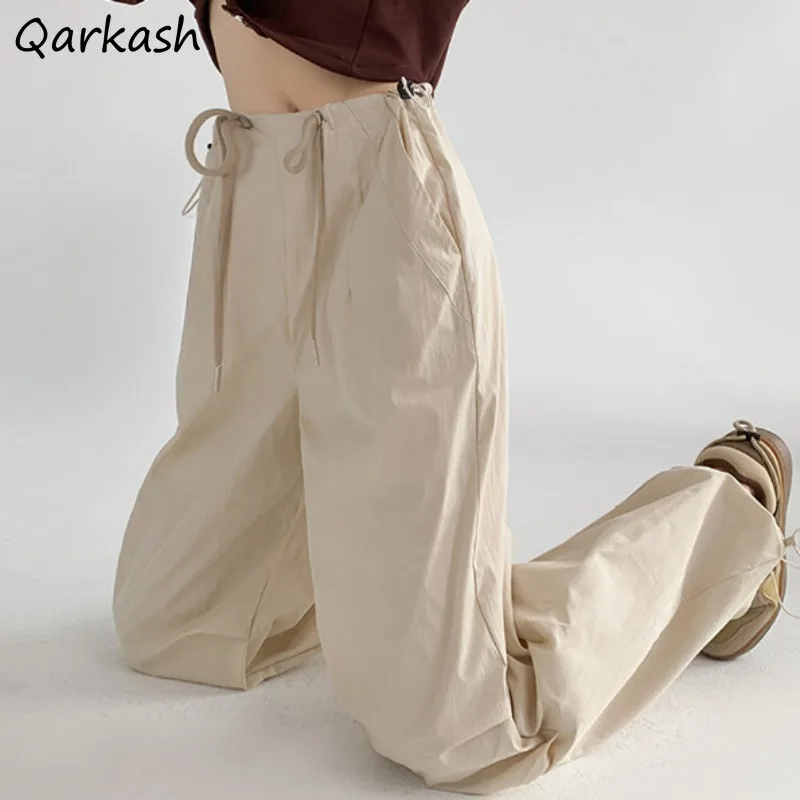 

Cargo Pants for Women Cool Girls Spring Summer Big Pockets Safari Style New Fashion Loose College Comfortable All-match Solid