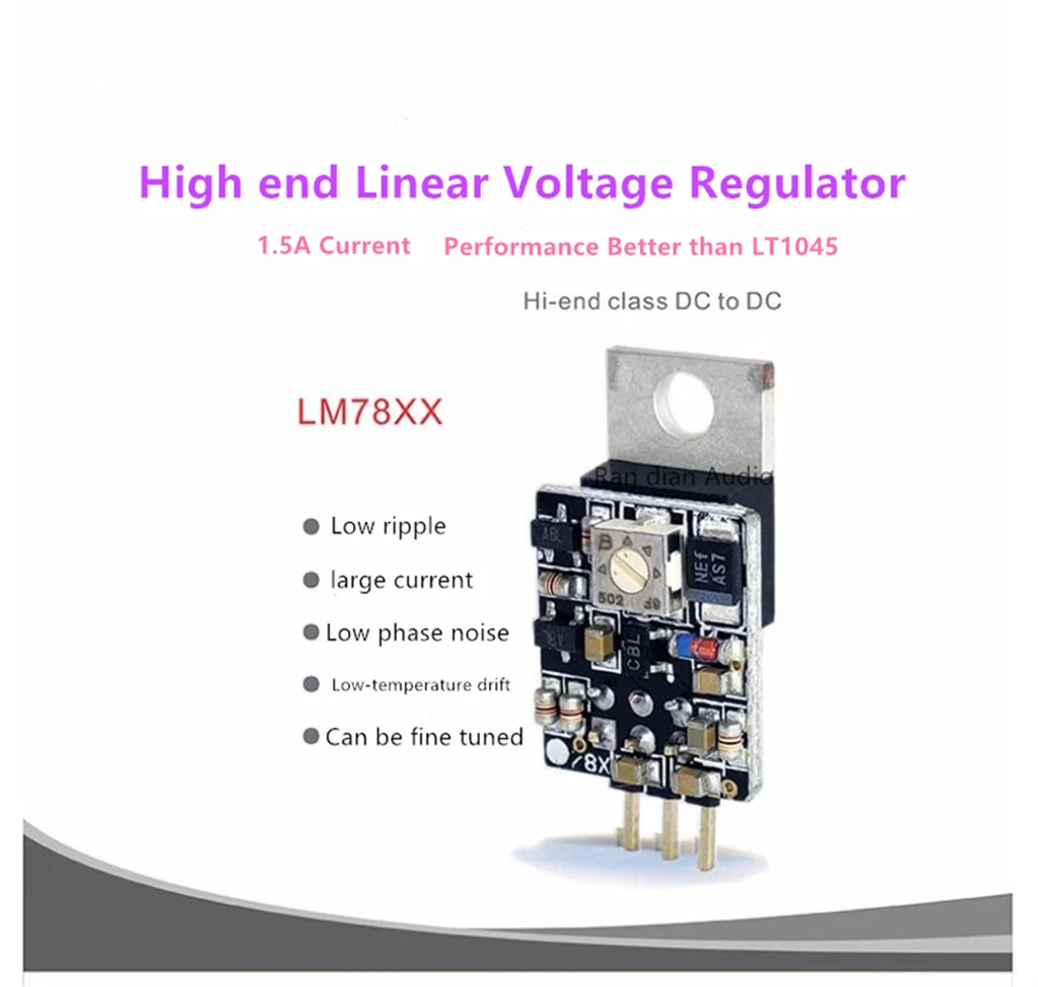 Upgrade LM78XX LM79XX LM317 LM337 Discrete Linear Regulator Module, Current Up to 1.5A, Better Than LT1045 / Voltage Adjustable