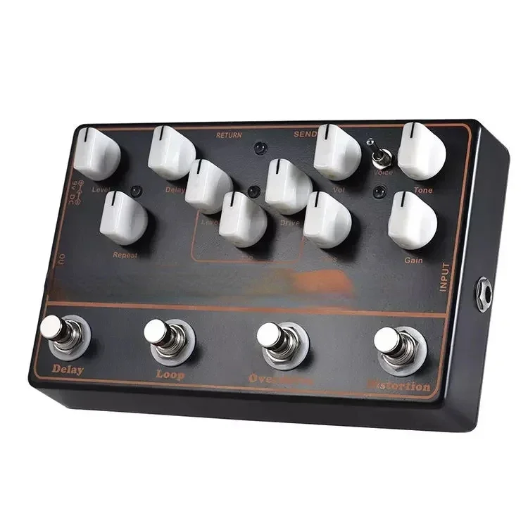 Factory Multi-Effect Processor 4-1 Guitar Pedal and Deformation Overload Ring Delay Effect Combination DTX Effectors