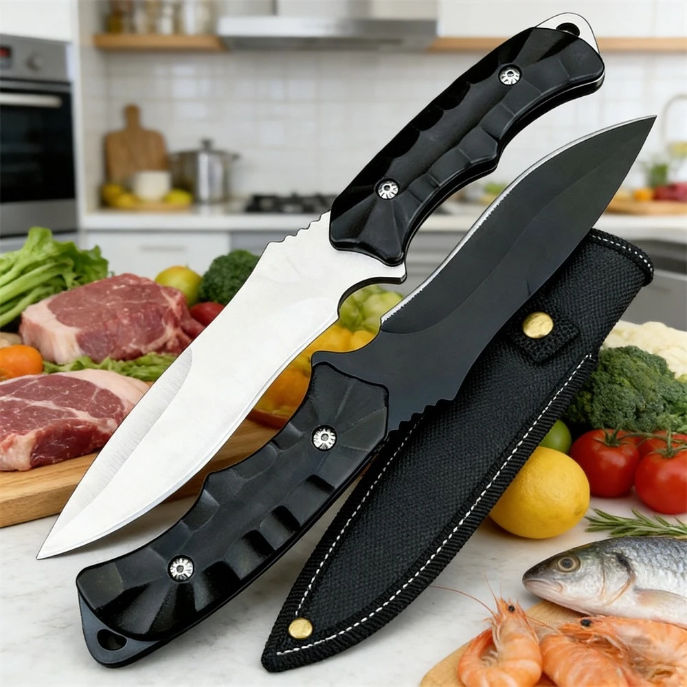 Two Color Blade Kitchen Knife with 5Cr13Mov Steel Blade Aluminum Handle Cutting Meat Fish Durable Knife House Daily Fruit Knife