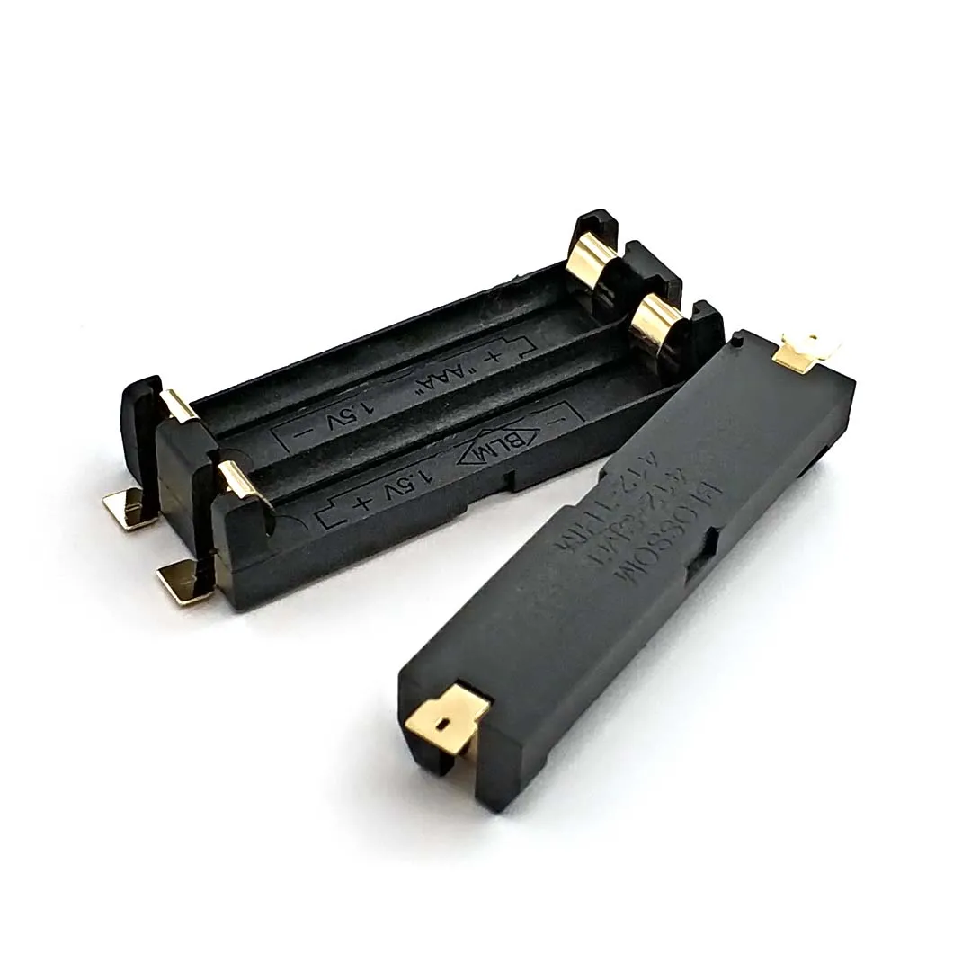 1AAA 2AAA SMT SMD Batteriehalter Vergoldeter Anschluss 7 # AAA-Batteriebox für Leiterplatten, BATTERIE NICHT ENTHALTEN – Detail 2