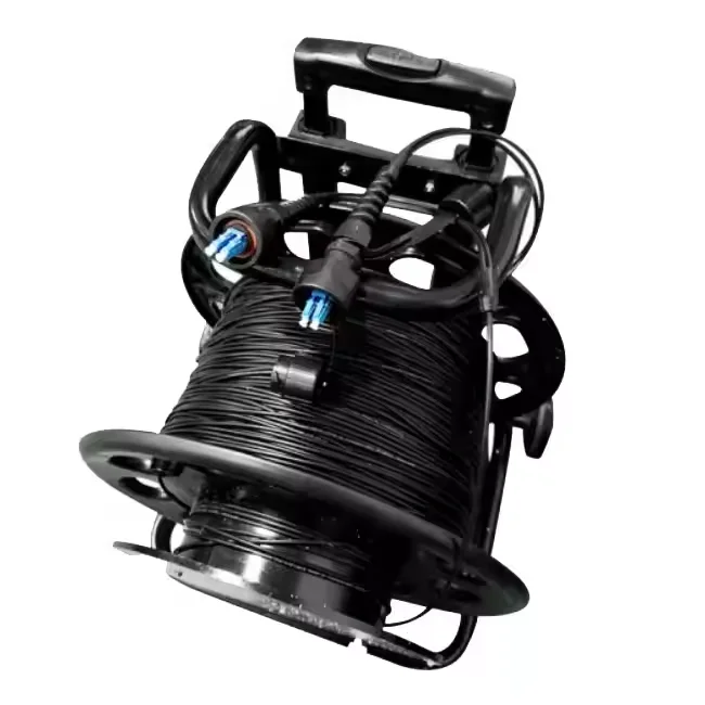 Jue Hong Portable Tactical Fiber Optic Cable Reel Waterproof Rugged Design for Indoor and Outdoor Use Communication Cable