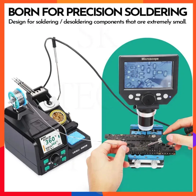 Yihua 982D C210/C245 Soldering Station With Auto Temperture Calibration 4 Preset Channels PCB Electronic Welding Rework Station