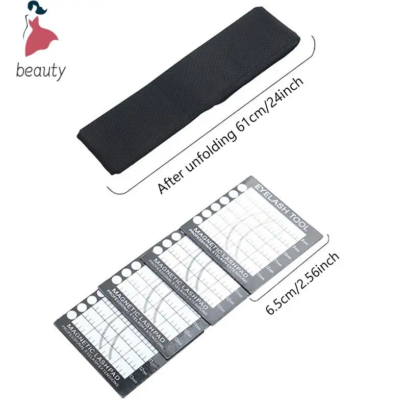 Coussretours magnétique pour extension de cils, bande de sauna, fournitures d'extension de cils, serviette frontale, outil de maquillage pour tablette de cils