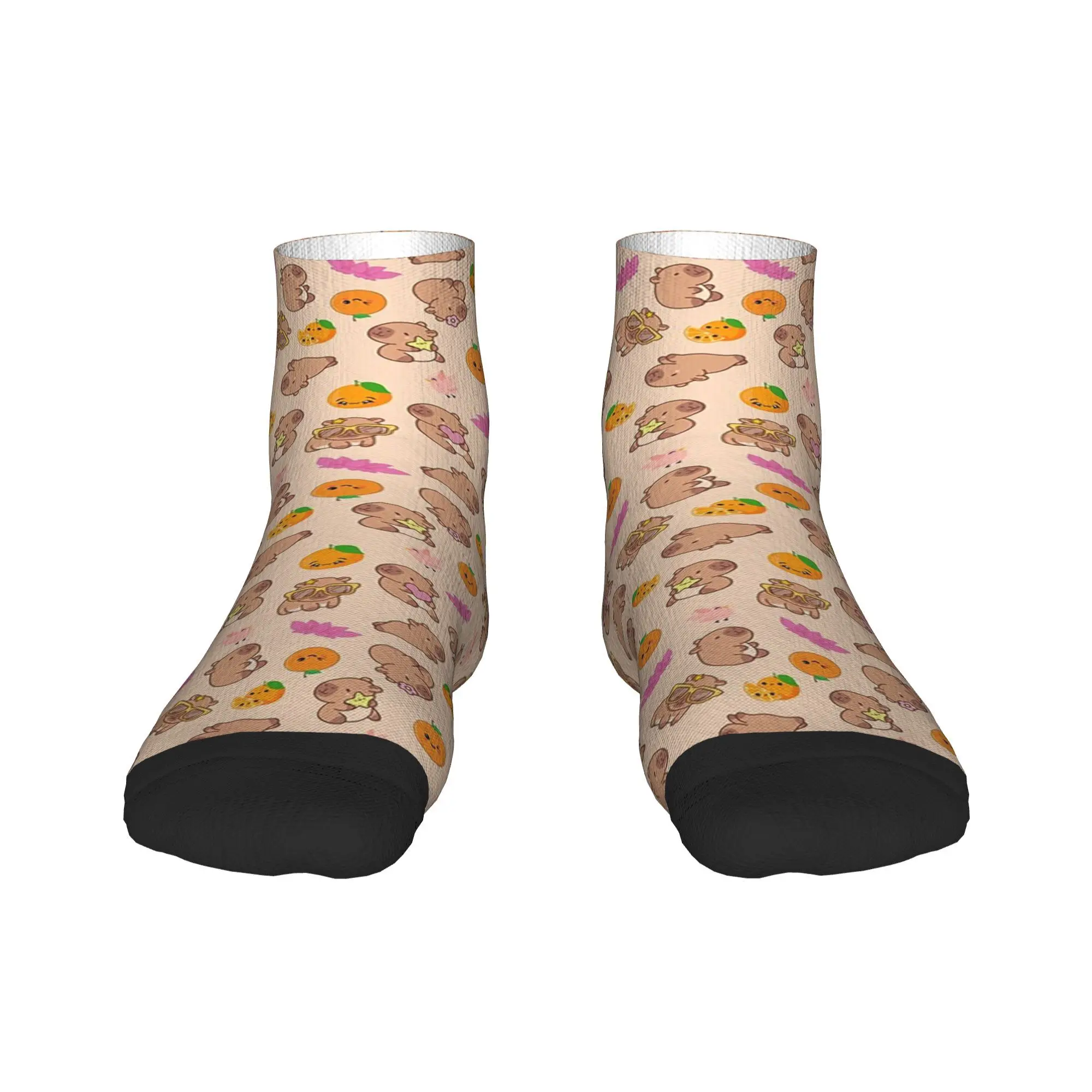 

Милые носки с рисунком капибары, супер мягкие чулки в стиле Харадзюку, всесезонные носки, аксессуары для подарка на день рождения унисекс