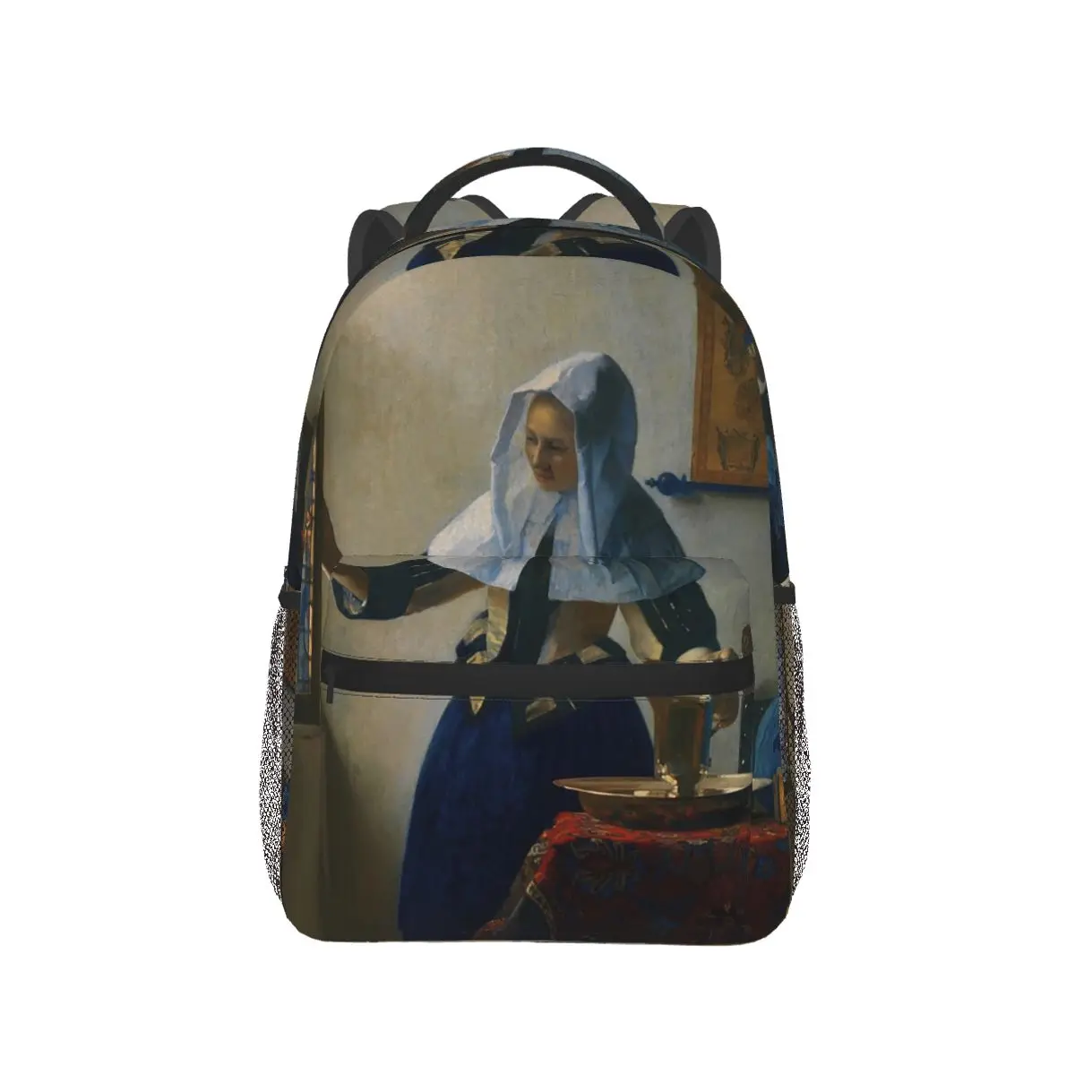 

Art By Johannes Vermeer Pays-Bas Backpack Hot Sale Daypack Large Capacity Boy Girl BookBag School Bag Shoulder Bag for Men Women