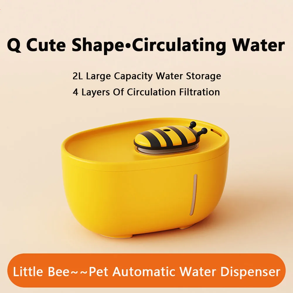 Cat Water Fountain Auto Filter USB Electric Mute Drinker Bowl 2L Recirculate Filtring Drinker for Cats Dog Pet Water Dispenser