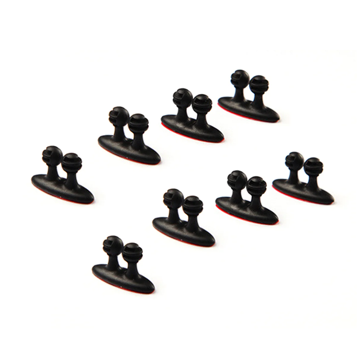 

8 pcs Cable Clips Car Wire Cord Organizer Black Pvc Compact Design For Charging Cables Earphone Wires Electric Cords Desk Wall