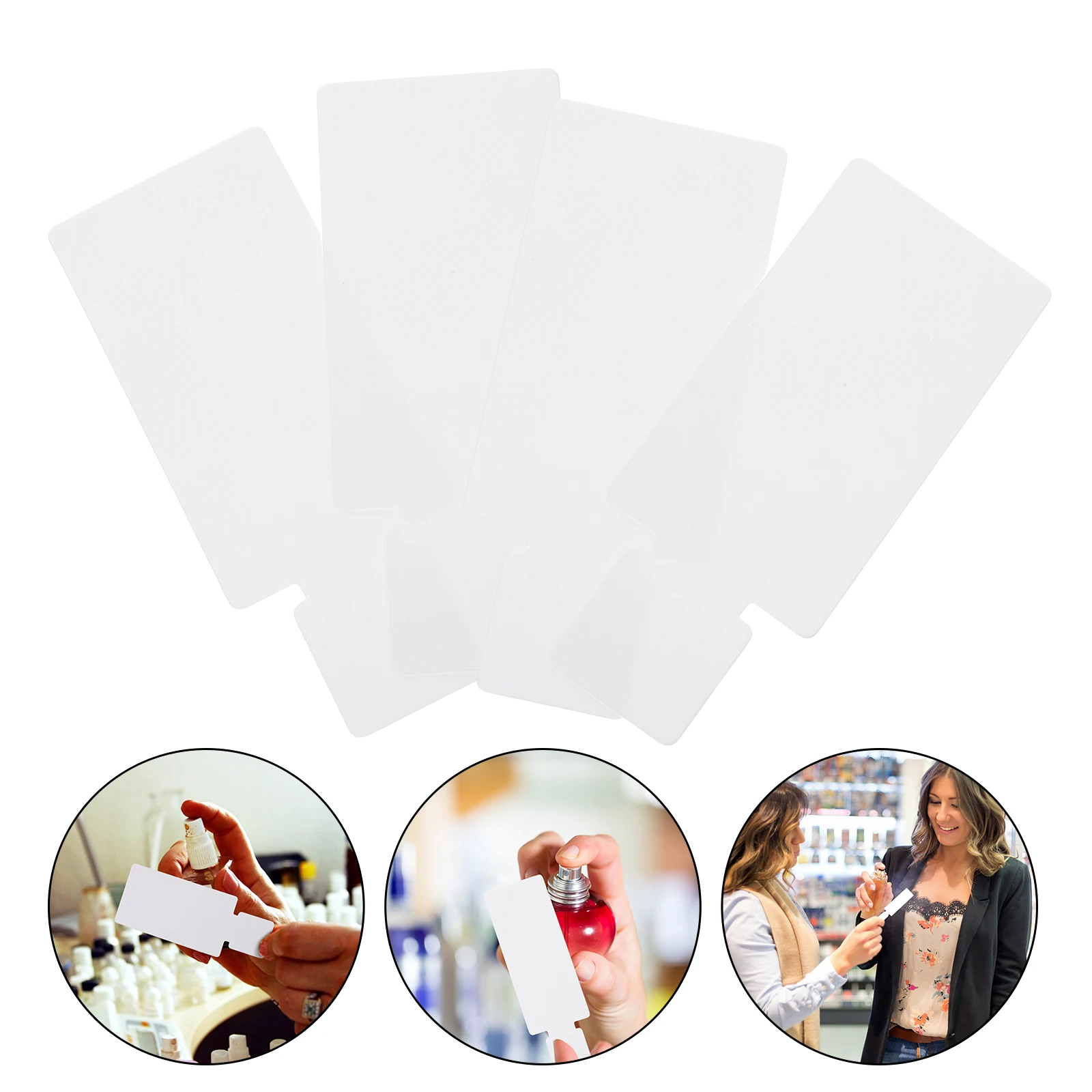   100 قطعة من ورق اختبار العطور الرائحة وشرائط اختبار العطور باللون الأبيض