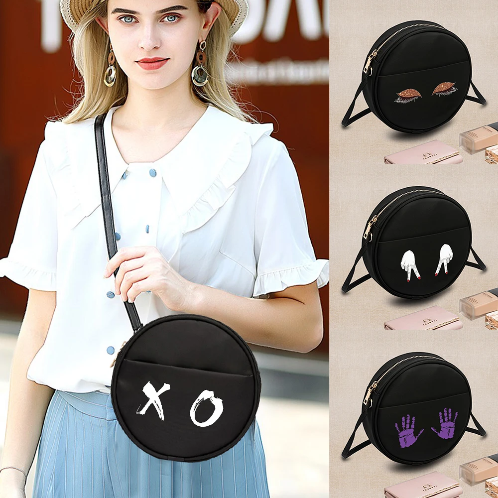 

Small Round Bag Ladies Shoulder Bag Crossbody Bag Women's Fashion Chest Print Casual HandBag 2022 New Harajuku Style