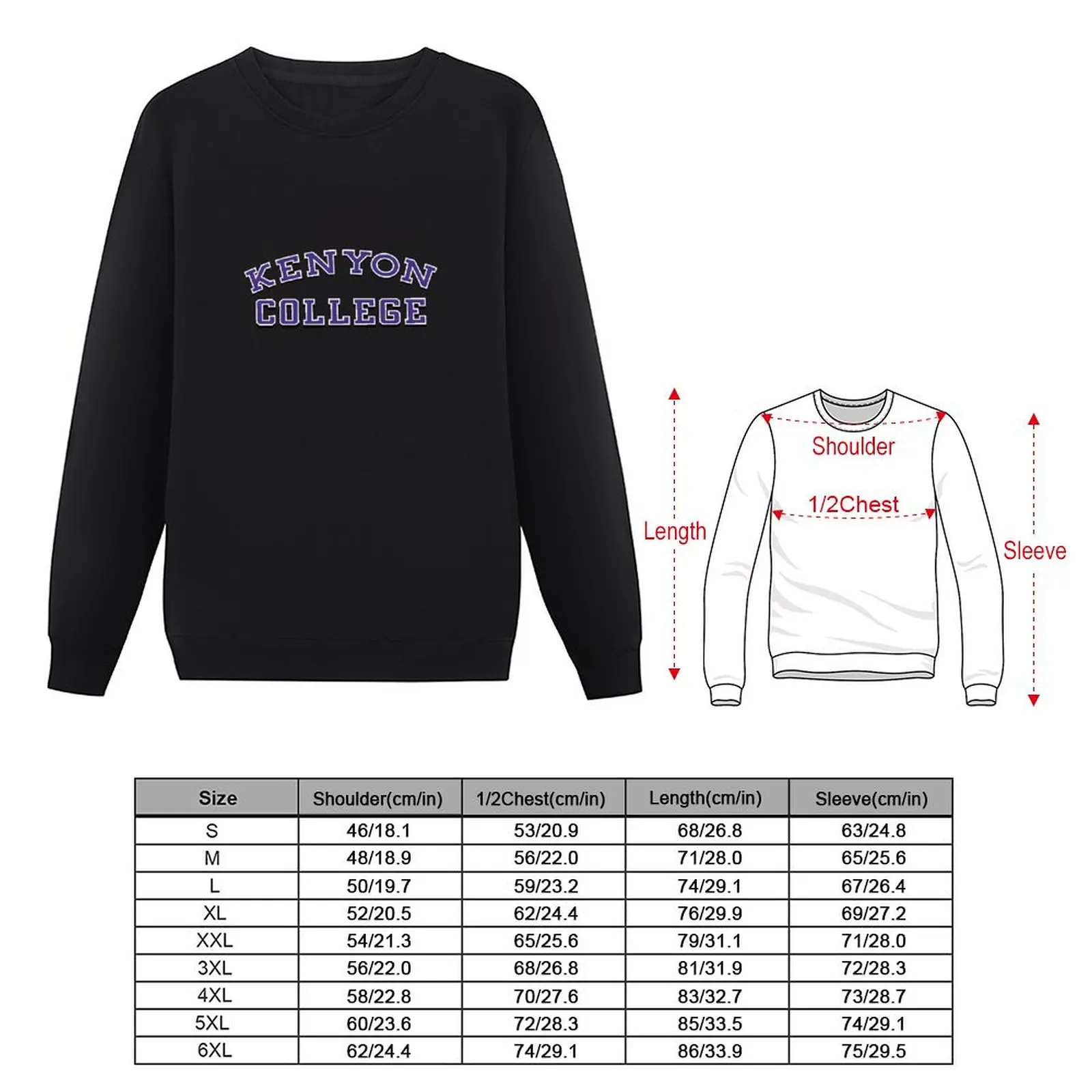 Kenyon College Pullover Hoodie men clothing men's autumn clothes korean clothes men's clothing aesthetic sweatshirts