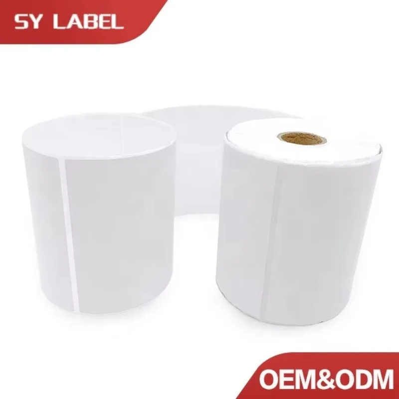 【Bulk Sales】Label Roll Blank Sticker Direct Thermal Paper Label In 100x150x250pcs/rolls Thermal Label Roll