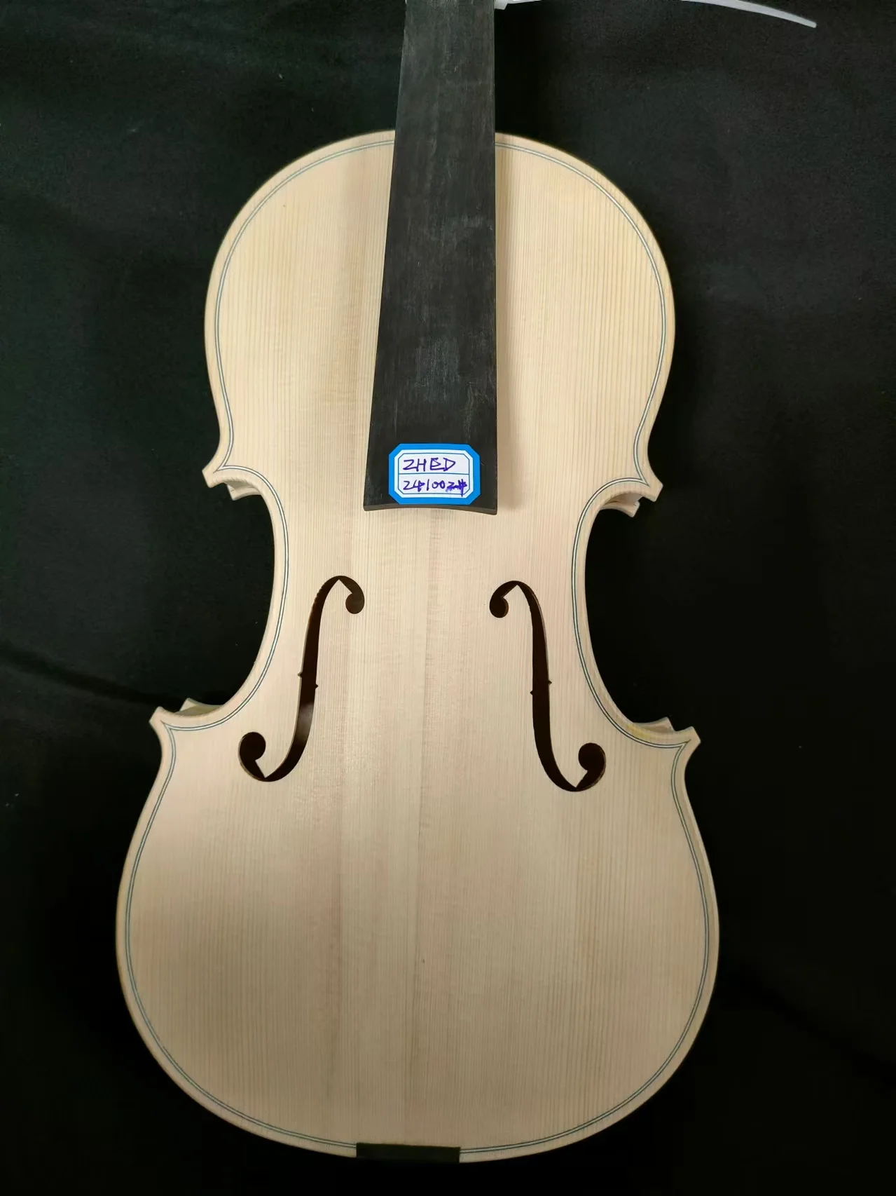 1PC Unvarnished White Violin 4/4 With Whole Maple Back European Wood Spruce Top ZHED1002#