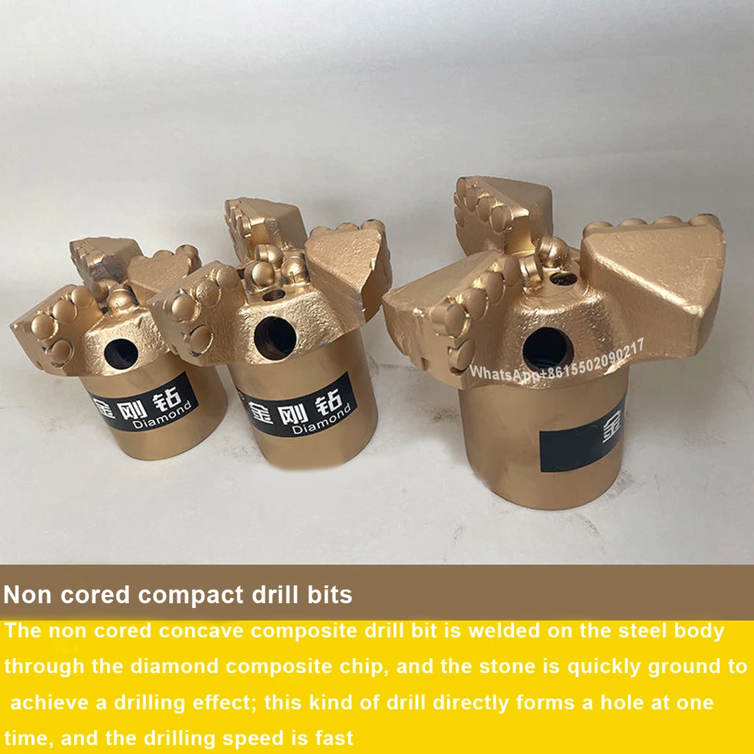 3 Vleugels Concave Boren Pdc Core Boren Bit/Geologische Prospectie Bits Voor/Coreless Vlakke Plaat Compact Bit Rock boor